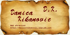 Danica Kikanović vizit kartica
